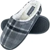 Dunlop - Herren Slip on Hausschuhe Plüsch | Warme Fleece-gefütterte Hausschuhe