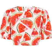 Mymo Bluse Frauen rot mehrfarbig