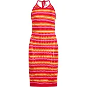 Ebeeza Kleid Frauen Rot Mehrfarbig