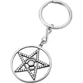 Julie Julsen Schlüsselanhänger "Edelstahl schwarz Stern Zirkonia"