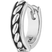 Cai Single-Ohrring 925 Sterling Silber rhodiniert Farbe schwarz