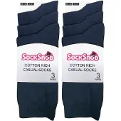 Sock Snob - 6 Paar Damen einfarbige Baumwollsocken