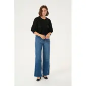 Kaffe Langarm-Bluse Loose fit Black Deep CC. black