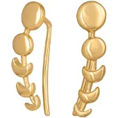 Cai Ohrklemmen 925/- Sterling Silber vergoldet Mondzyklus Luna