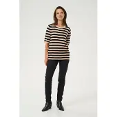 Kaffe Strickpullover Regular fit black offwhite