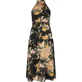 Faina Kleid Frauen schwarz mehrfarbig