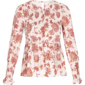Usha Bluse Frauen weiß orange