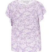 Usha Bluse Frauen lila weiß
