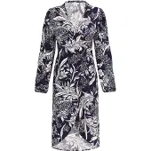 Usha Kleid Frauen marineblau cremeweiß
