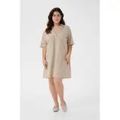 KAFFE CURVE Kleid im lockeren Schnitt natural