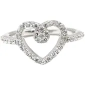 LEIS Ring 925 Sterling Silber rhodiniert Glänzend Zirkonia weiß