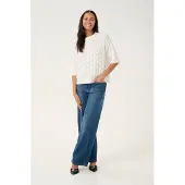 Kaffe Strickpullover mit lockerer Passform white