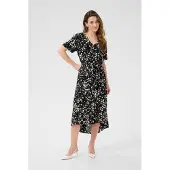Kaffe Kleid KAbeathe A-shape black white
