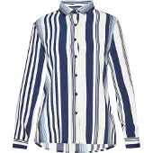 Usha Bluse Frauen weiß marineblau