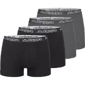 Kappa 4er Set Boxershorts in Schwarz/Anthrazit