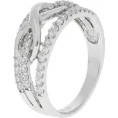 Zeeme Silber Ring Silber 925 rhodiniert mit Unendlichkeitssymbol
