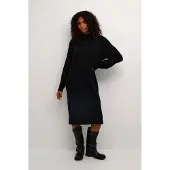 Kaffe Midikleid "Damen Kleid KAnanna", Damen, Gr. S, N-Gr, schwarz (schwarz deep), Obermaterial: 80% Viskose LENZING ECOVERO CV LenzEcov. 20% Nylon NY., Kleider Midikleid