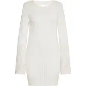 Mymo Kleid Frauen Wollweiß
