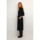 Kaffe Midikleid "Damen Kleid KAemine", Damen, Gr. 34, N-Gr, schwarz (schwarz deep), Obermaterial: 50% Viskose CV. 50% Viskose LENZING ECOVERO CV LenzEcov., Kleider Midikleid