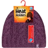Heat Holder Thermische Fleece-gefütterte Damen-Wintermütze mit Zopfmuster