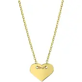 Zeeme Stainless Steel Collier Edelstahl gelb IP beschichtet Herz
