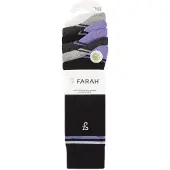 Farah 5er-Pack Herren Bambus Socken mit buntem Streifenmuster