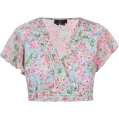 Faina Bluse Frauen hellblau mehrfarbig