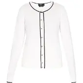 Faina Strickjacke Frauen cremefarben