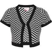 IZIA Strickjacke Frauen schwarz-weiß