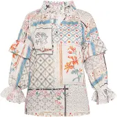 Usha Bluse Frauen mehrfarbig weiß