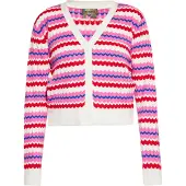 Ebeeza Strickjacke Frauen Wollweiß Mehrfarbig