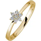Lyomi Ring 585/- Gelbgold 7 synth. Diam. 0,13ct.