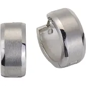 Zeeme Stainless Steel Klappcreolen Edelstahl matt Ø 16mm