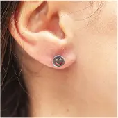 Cai Ohrstecker 925/- Sterling Silber rhodiniert Smile