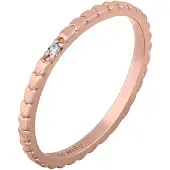 Cai Ring 925/- Sterling Silber rosévergoldet Herzen Zirkonia Stacking
