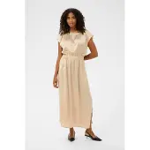Kaffe Cocktailkleid "Damen Maxikleid KAamara", Damen, Gr. 38, N-Gr, beige (oxford tan), Obermaterial: 100% Polyester PES., Kleider Cocktailkleid