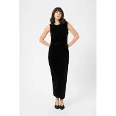 Kaffe Midikleid "Damen Kleid KAkelly", Damen, Gr. S, N-Gr, schwarz (schwarz deep), Obermaterial: 90% Polyester PES. 10% Elasthan EL., Kleider Midikleid