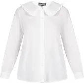 Dreimaster Bluse Damen Wollweiß