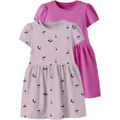 Name it Minikleid "NMFVIVIA SS 2P DRESS NOOS" 2 tlg. Baumwolle, bedruckt und uni im Set