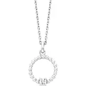 Julie Julsen Anhänger mit Kette 925 Silber rhodiniert Zirkonia weiß