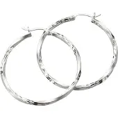 Zeeme Silber Ohrringe 925 Silber mattiert diamantiert