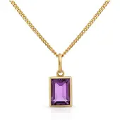 Orolino Halskette 585 Gold mit echtem Amethyst 42/45cm lang