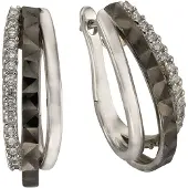 Celesta Silber Ohrringe Silber 925 rhodiniert mit Zirkonia weiß