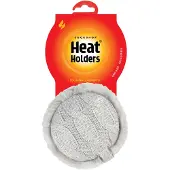 Heat Holder Damen Winter warme gestrickte Ohrenschützer | Kunstpelz | Hellgrau für kaltes Wetter