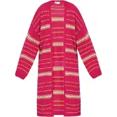 IZIA Strickjacke Frauen Fuchsie Limette