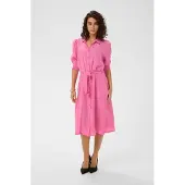 Kaffe Midikleid "Damen Kleid KAemine", Damen, Gr. 42, N-Gr, pink (pink power), Obermaterial: 50% Viskose CV. 50% Viskose LENZING ECOVERO CV LenzEcov., Kleider Midikleid