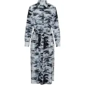 Kaffe Midikleid "Damen Kleid KAkeri", Damen, Gr. 34, N-Gr, blau (nantucket, midnight abstract), Obermaterial: 50% Viskose CV. 50% Viskose LENZING ECOVERO CV LenzEcov., Kleider Midikleid