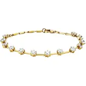 Julie Julsen Armband 925 Silber vergoldet Zirkonia weiß