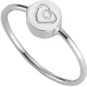 Cai Ring 925/- Sterling Silber rhodiniert Herz