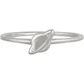 Cai Ring 925 Sterling Silber rhodiniert Planet Saturn